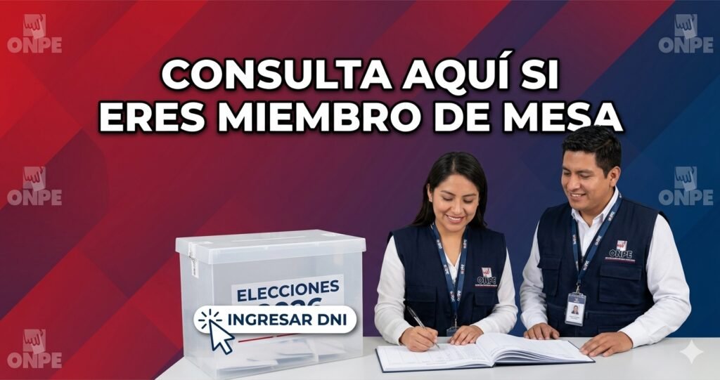 Miembro de mesa en las elecciones 2026