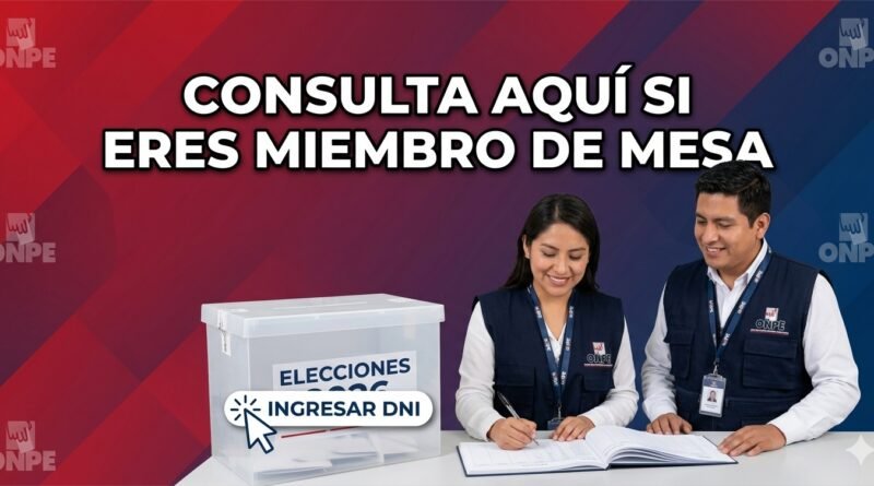 Miembro de mesa en las elecciones 2026