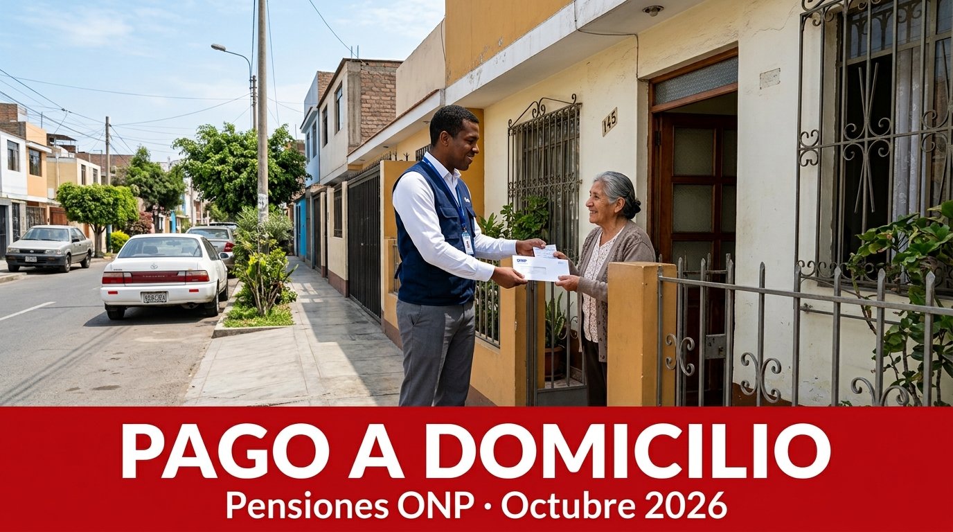 Pago a Domicilio de Pensiones ONP: Cronograma de Octubre 2026